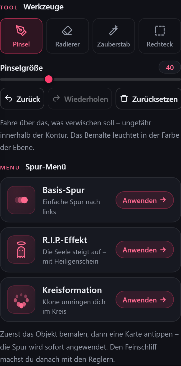 Das Werkzeugfeld