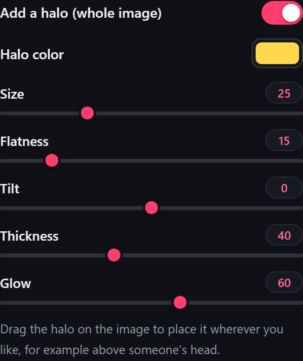 Halo settings