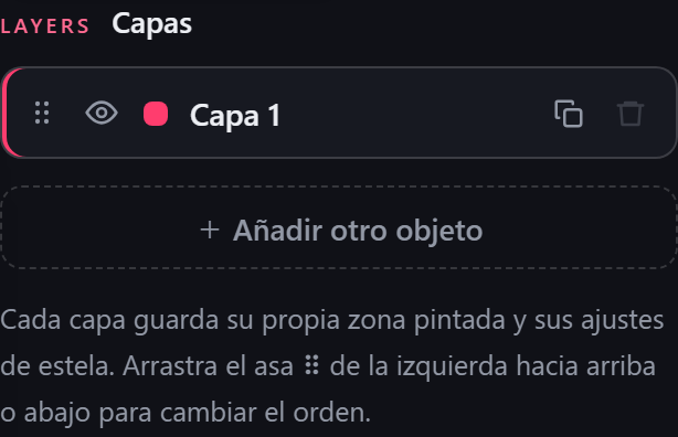 La lista de capas